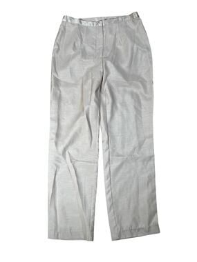 Midnight Velvet Pants Womens 10 Pink Satin Pull On Pleated Elastic Waist